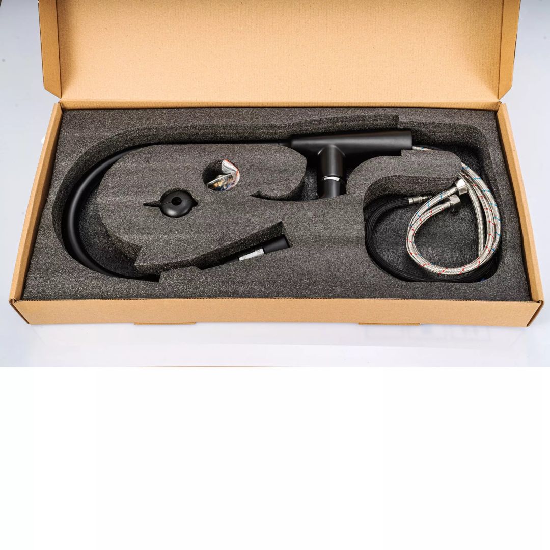 СМ-М ГЕККО с вытяжным изливом GH-6074-MB ЧЕРНЫЙ 