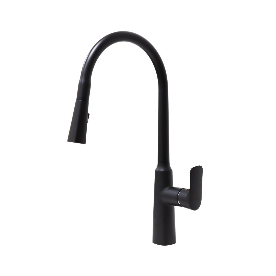 СМ-М ГЕККО с вытяжным изливом GH-6074-MB ЧЕРНЫЙ 