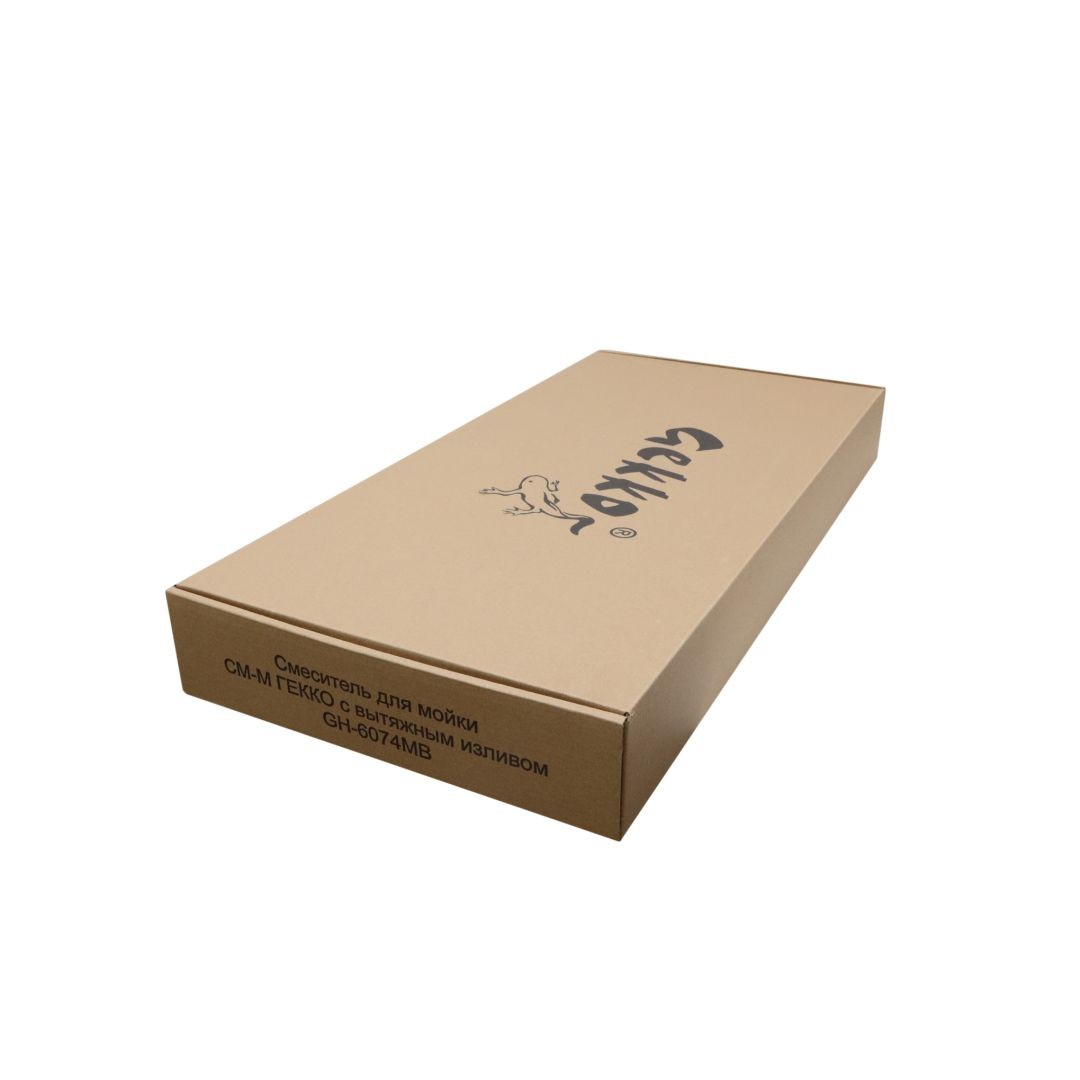 СМ-М ГЕККО с вытяжным изливом GH-6074-MB ЧЕРНЫЙ 