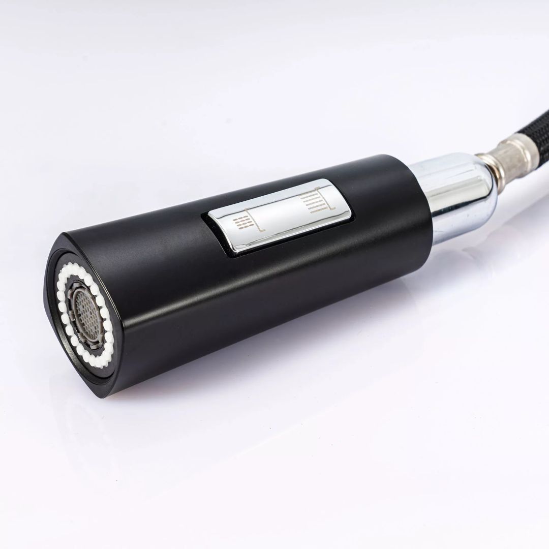 СМ-М ГЕККО с вытяжным изливом GH-6074-MB ЧЕРНЫЙ 