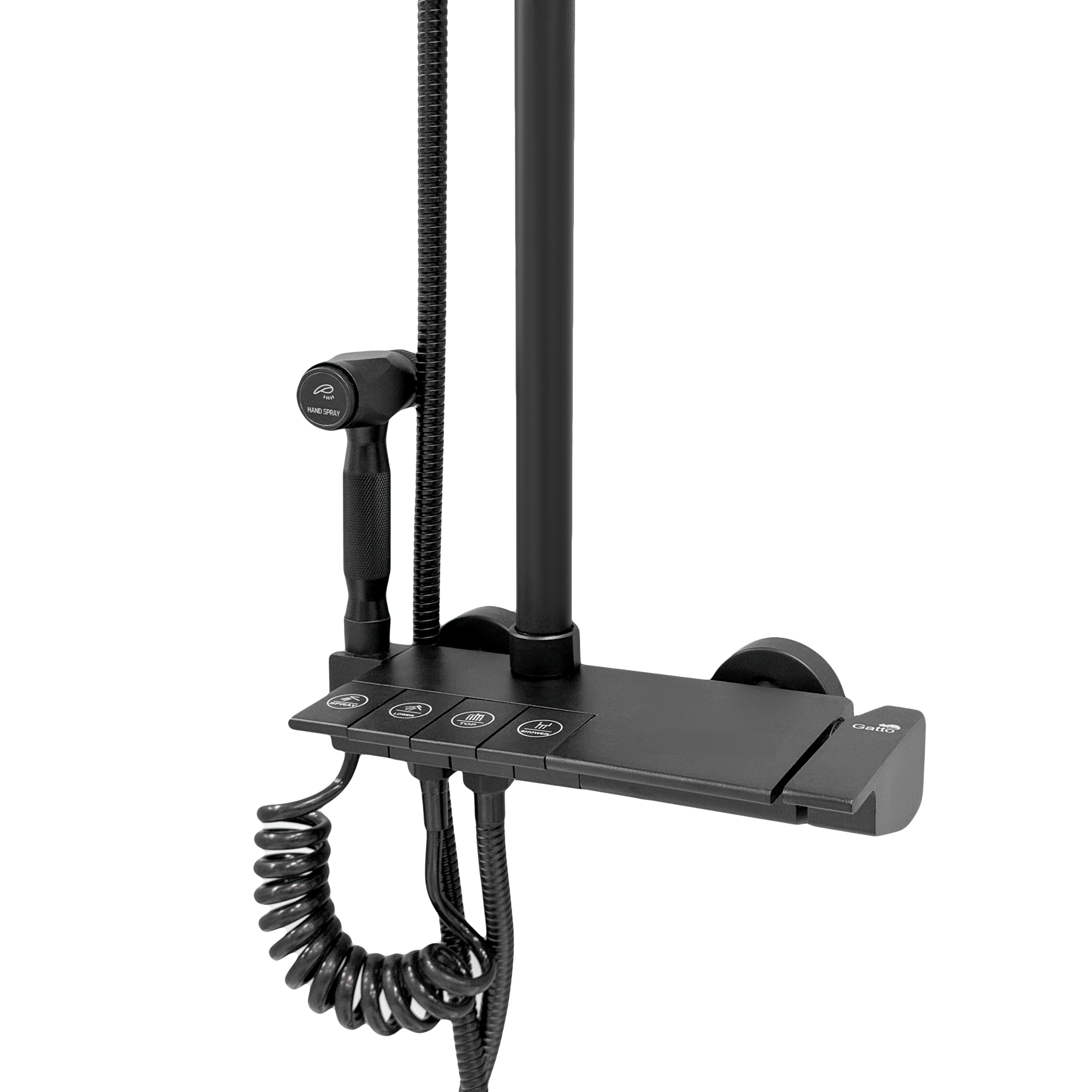 Смеситель/душа стационарный Gatto 3211 Black