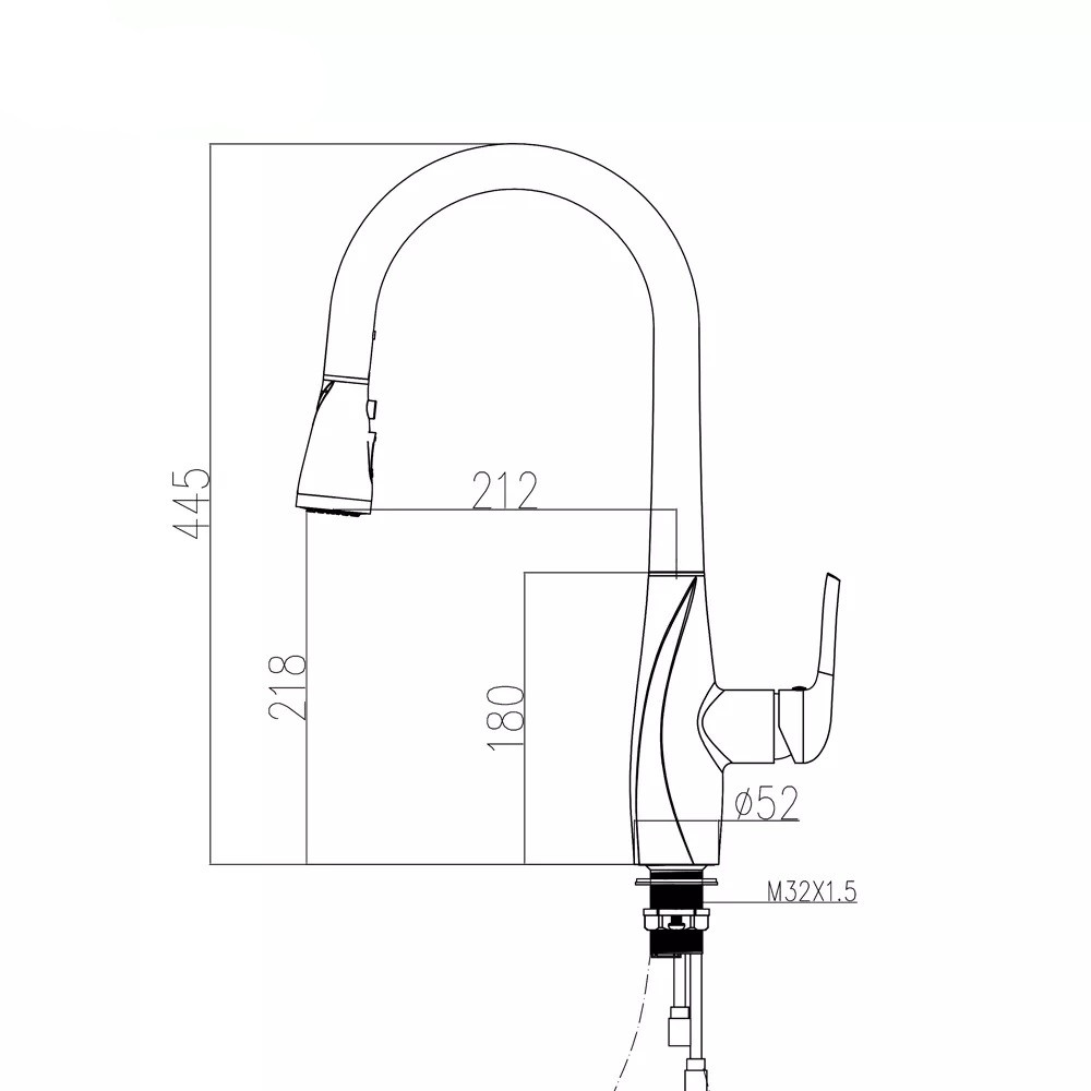 СМ-М ГЕККО с вытяжным изливом GH-6063-W БЕЛЫЙ 